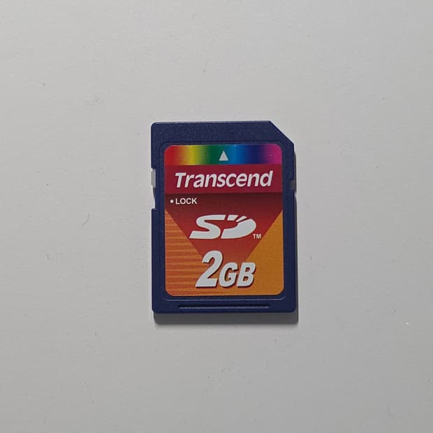 Transcend SD카드 2gb 샌디스크(빈티지디카사용가능)