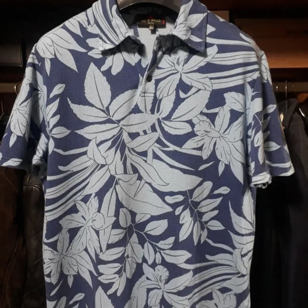 [판매] ETRO(에트로) 플라워 패턴 피케 폴로 셔츠