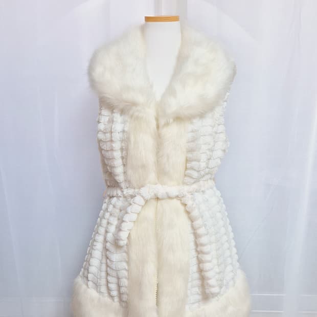 밍크 퍼 베스트