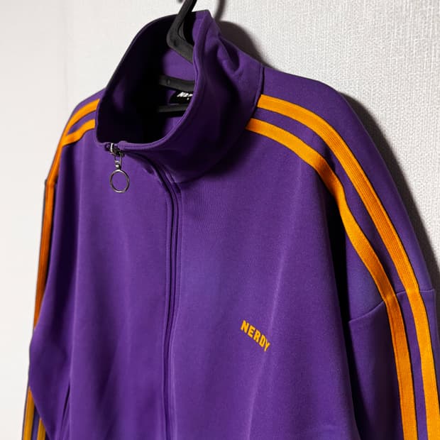 널디 퍼플 오버핏 트랙탑