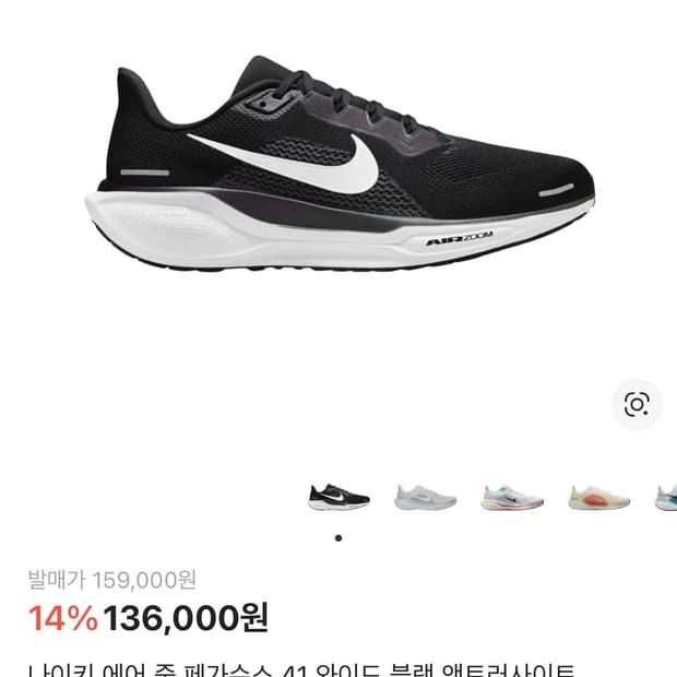 나이키 페가수스 41 와이드 290