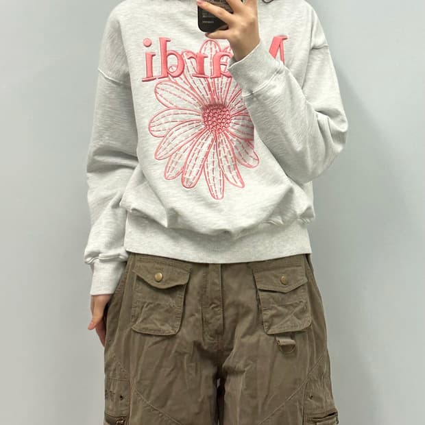 마르디 메크르디 빅로고 그레이 맨투맨