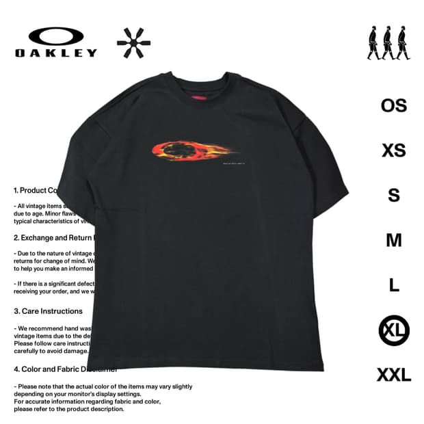 오클리 X 피에트 플레임 XL사이즈 티셔츠
