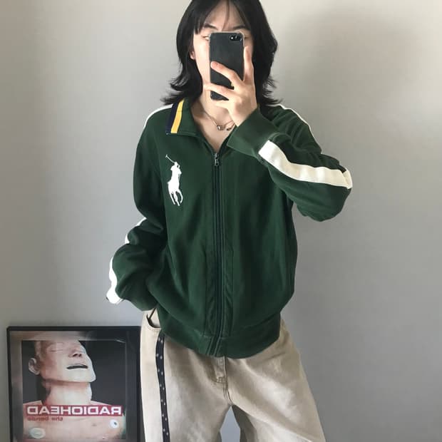폴로 랄프로렌 빅 포니 사이드라인 그린 집업