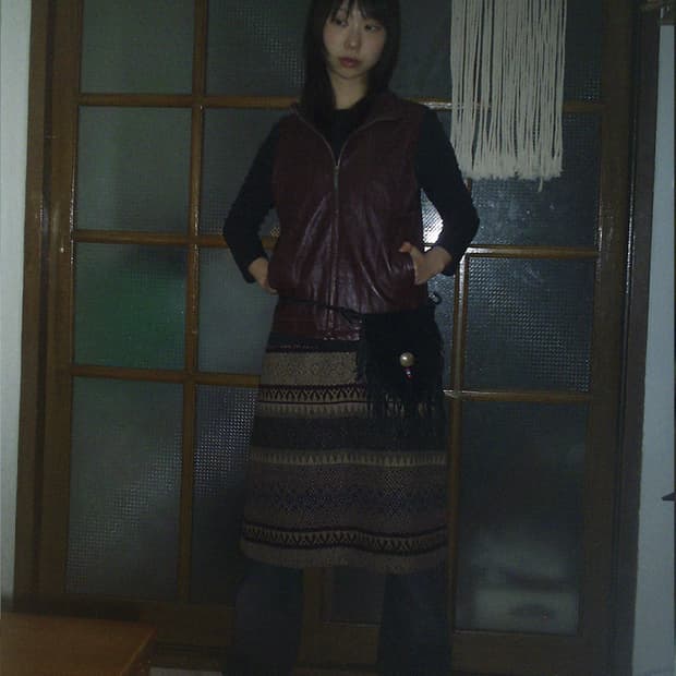 vintage bohemian wool skirt