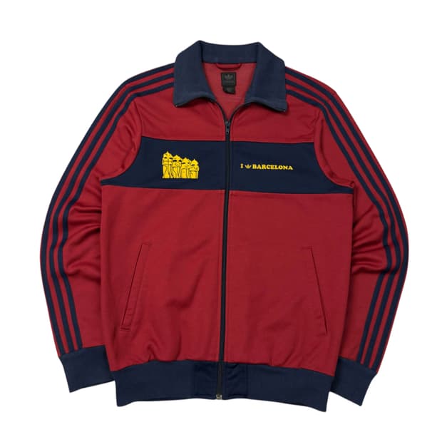 (100) 00s 아디다스 바르셀로나 트랙탑 져지 버건디