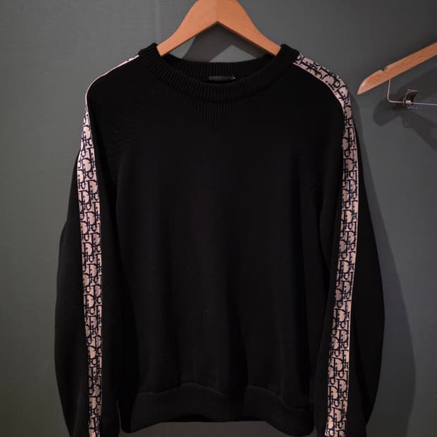 [새상품급,L]디올 오블리크 인서트 니트 네이비