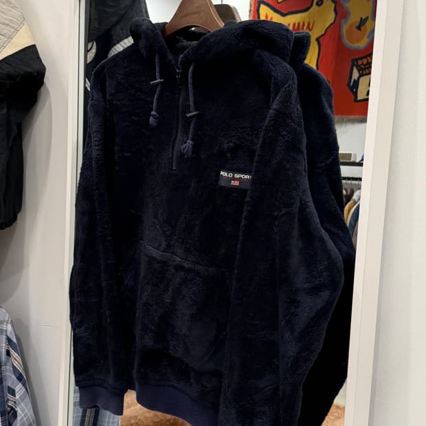 90s Polo Sport 폴로 스포츠 플리스 풀오버 후드 (USA)