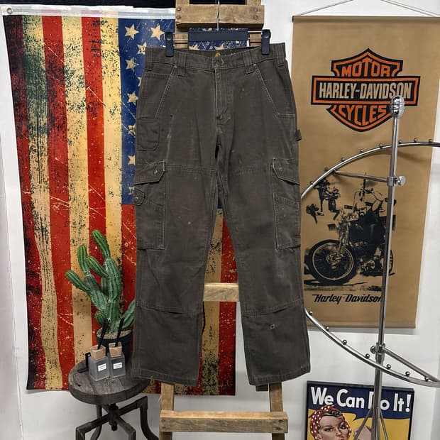 칼하트 오리지널 BDU 립스탑 데미지 카고 워크 팬츠 N698