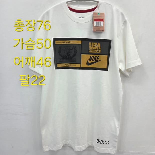 100 [새상품]나이키 USA 드림팀 반팔 티셔츠 화이트