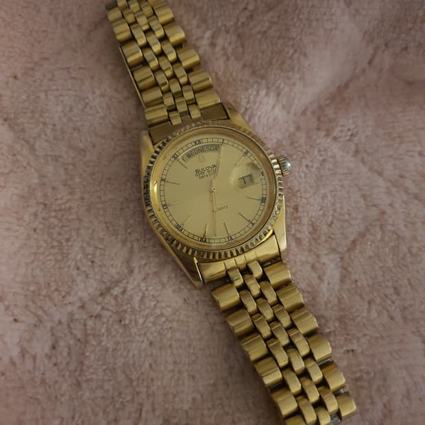 빈티지 부로바 슈퍼세빌 데이데이트 쿼츠 