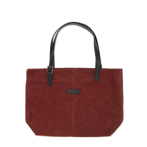 해칭룸 suede tote dark red 스웨이드 토트백