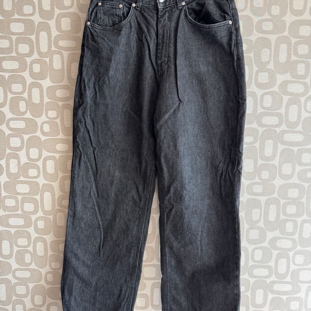 Youth 유스 Wide Denim 와이드 데님 흑청 팬츠 바지 L