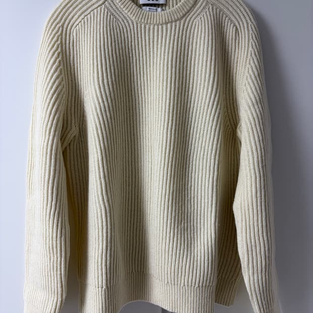 cos 레귤러핏 리브드 울 스웨터 M