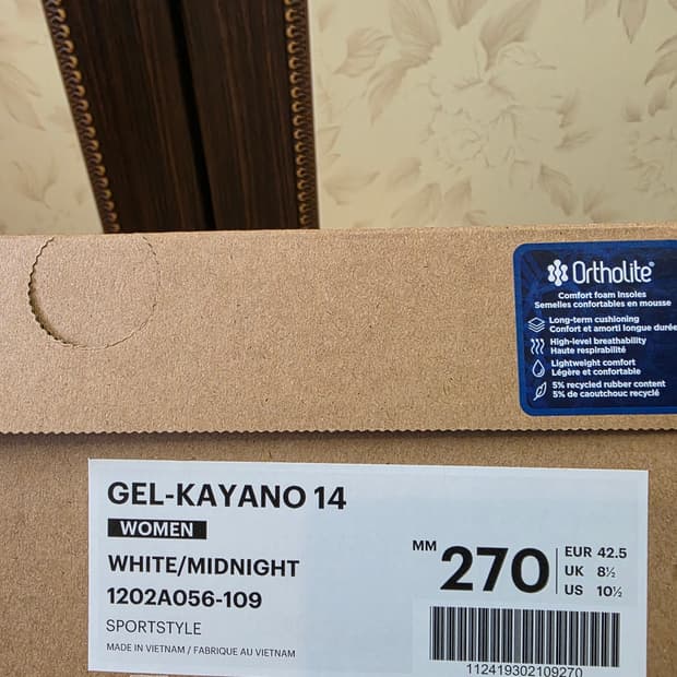 젤 카야노14 화이트/미드나이트 270