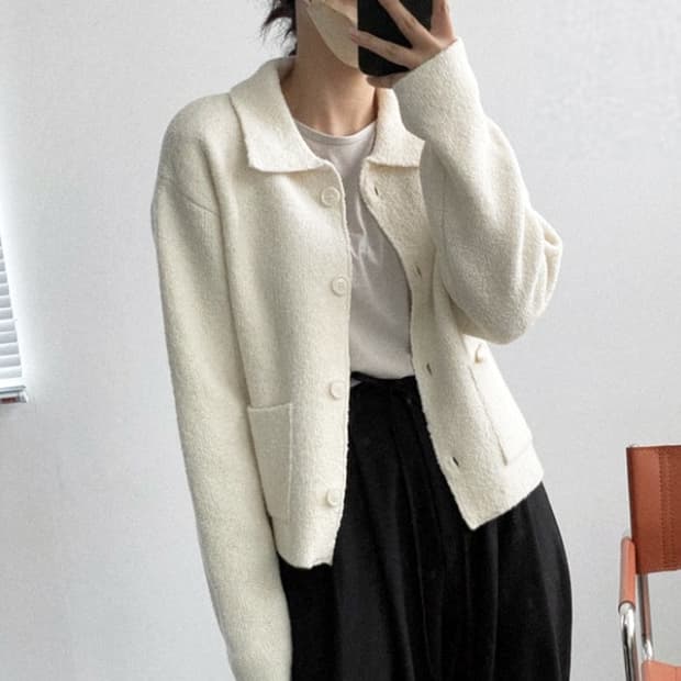 베이지보울(Beige Bowl) 부클 니트자켓 프리사이즈 새상품