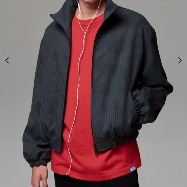 ERA 하이넥 집업 블루종