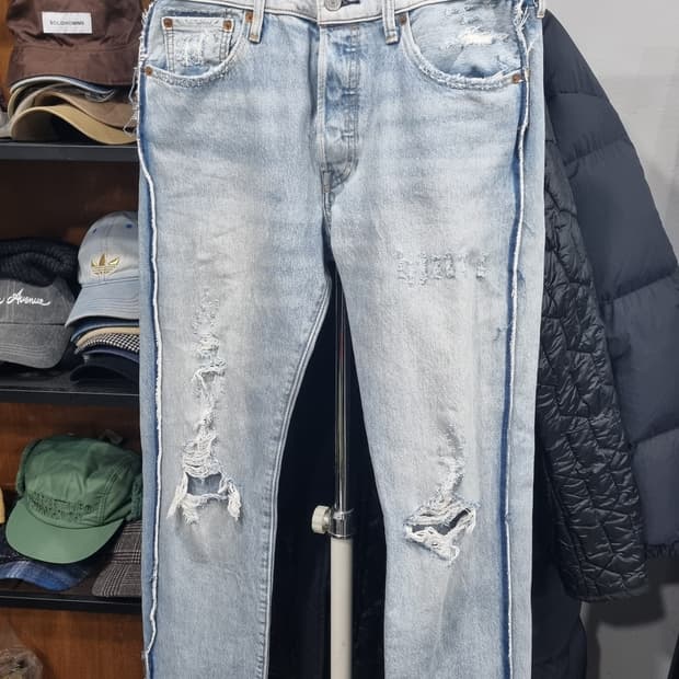 리바이스 프리미엄  501 연청바지 리버스데님 30~31