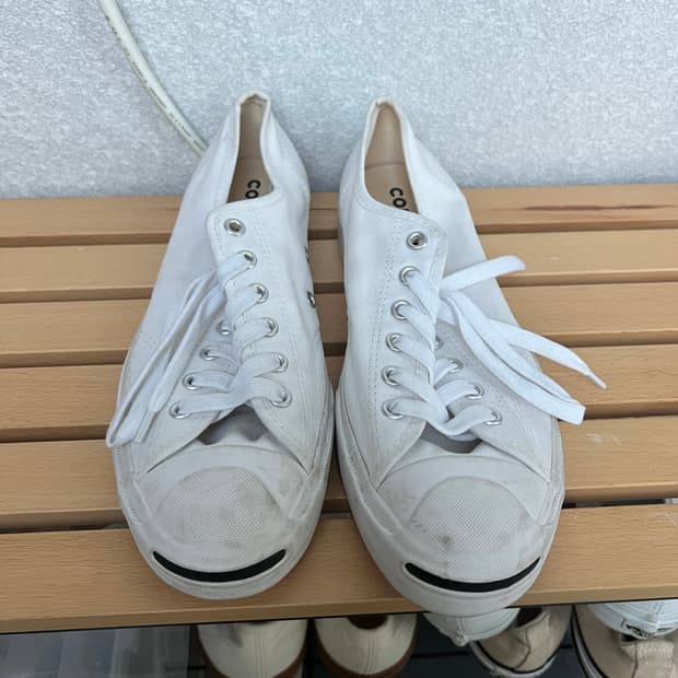 컨버스 잭퍼셀 화이트 스니커즈 (240mm)