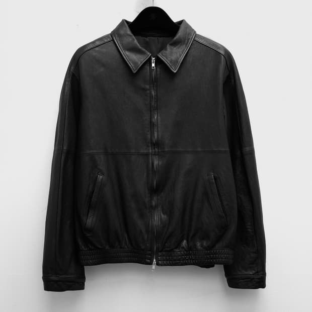 [L] 유스 워시드 레더 블루종