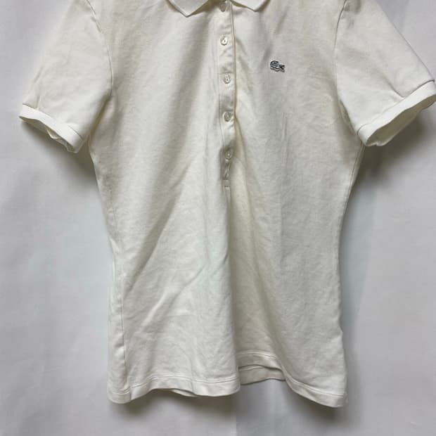 라코스테 여성용 PK 카라티 아이보리 38