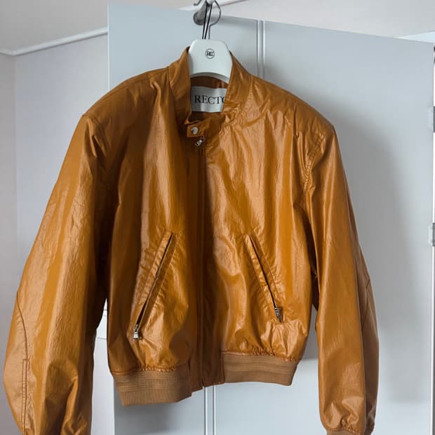 (L) 렉토 머스타드 모터사이클 자켓