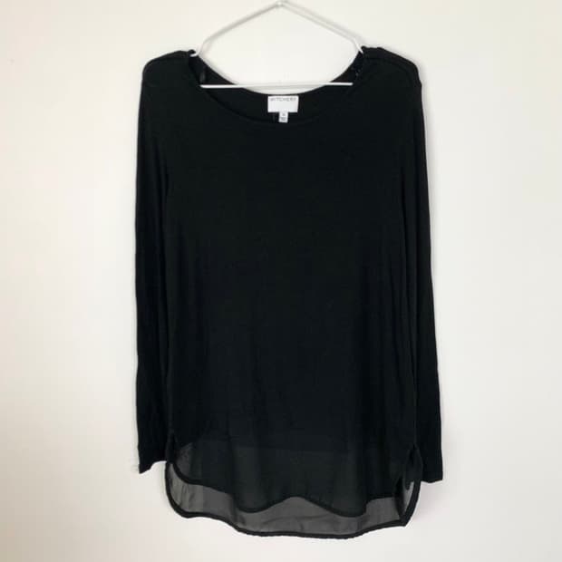 옷속무 텐셀 시스루 레이어드T