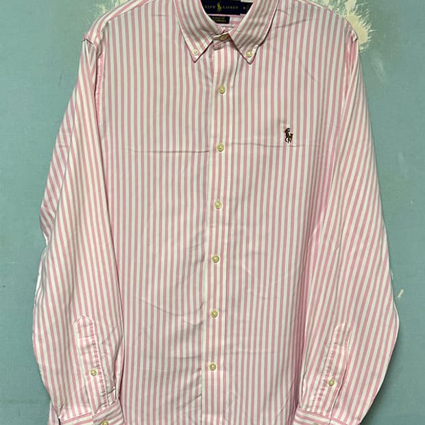 POLO 폴로 남자 스트라이프셔츠 멀티포니 QR인증 춘하 M 95-100