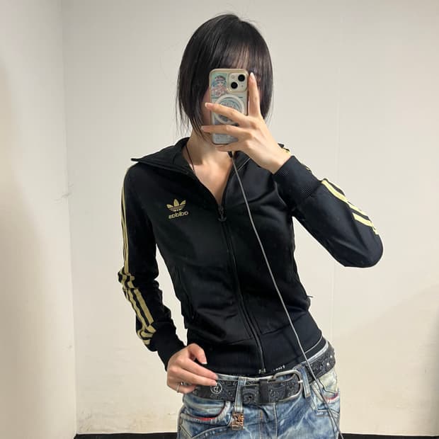 Adidas Black Gold Firebird Track Jacket
