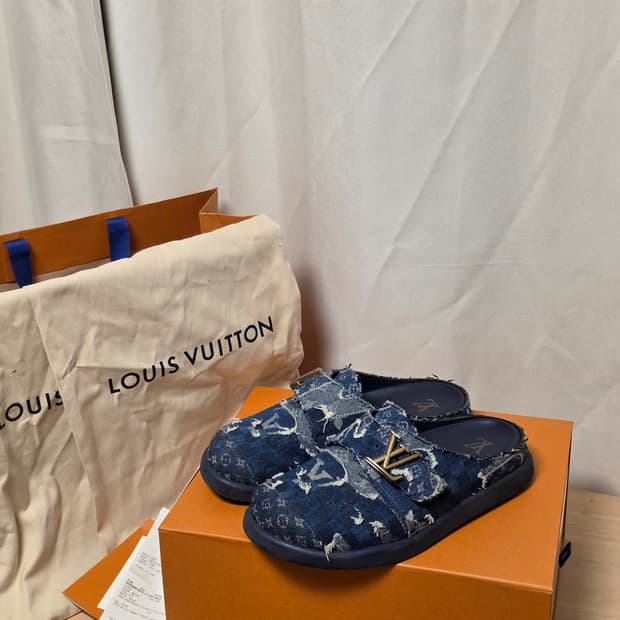[25년/풀구성] 루이비통 이지 뮬 데님 슬리퍼 7사이즈