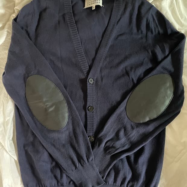 elbow patch cardigan