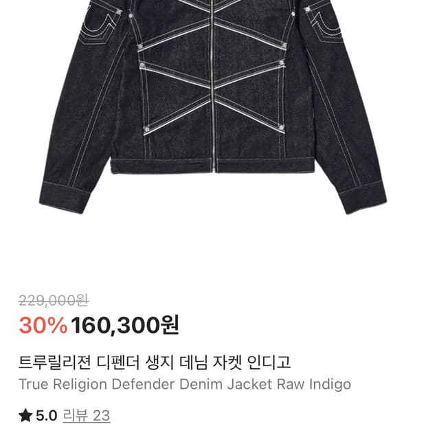 트루릴리전 디펜더 데님