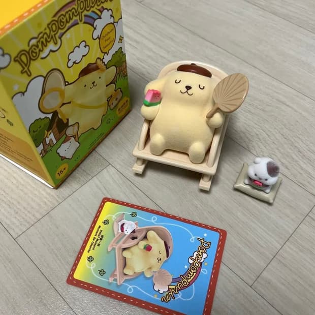 미니소 산리오 폼폼푸린 어린시절 사계절 피규어