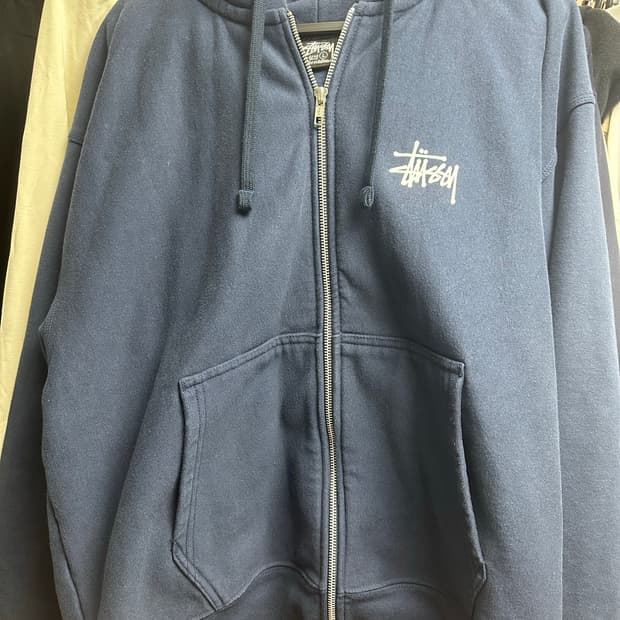 스투시 베이직 로고 후드집업