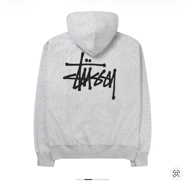 스투시 베이직 후드집업 에쉬헤더 S