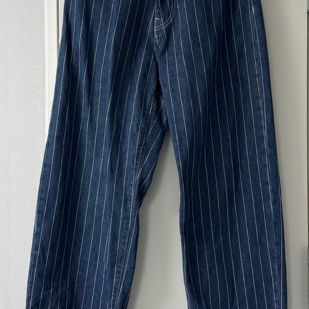 칼하트 WIP 올리언 스트라이프 팬츠 블루