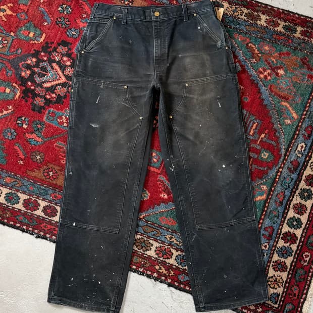 OG USA Made 칼하트 B01 더블니 블랙 칼하트 썩블니 좀비