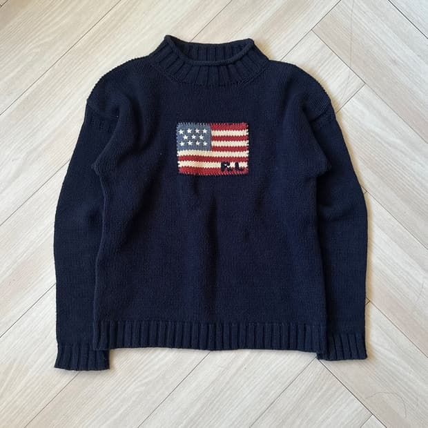 [POLO SPORT] 90’s usa flag knit sweater
