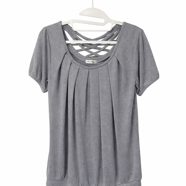 퍼프 소매 블라우스