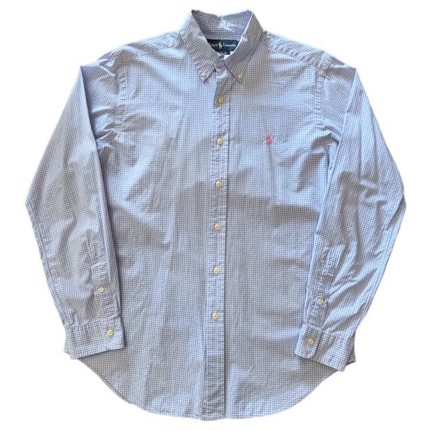 PRL button down gingham check shirts