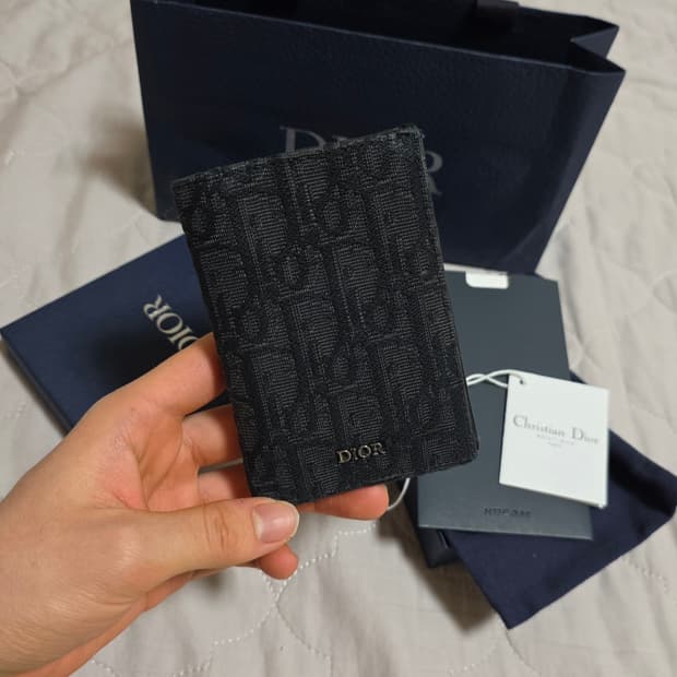 [풀구성]디올 오블리크 오거나이저형 카드지갑 블랙