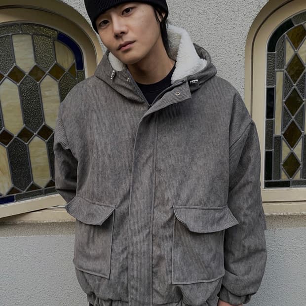 헌트 양털 코듀로이 패딩 남성