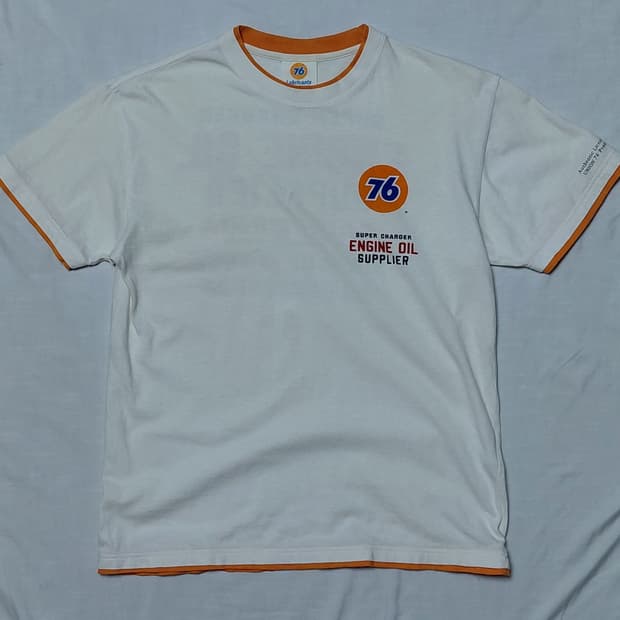 [L] 76 Lubricants 유니온 76 엔진오일 그래픽 빈티지 티