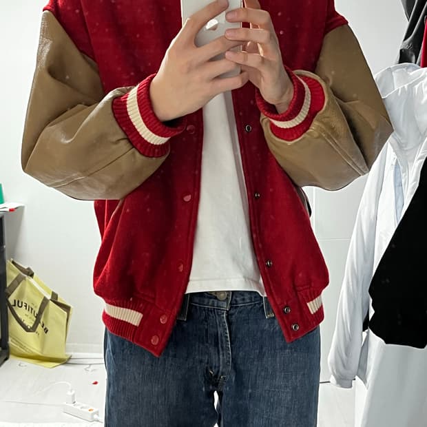 빈티지 바시티 자켓 점퍼 m