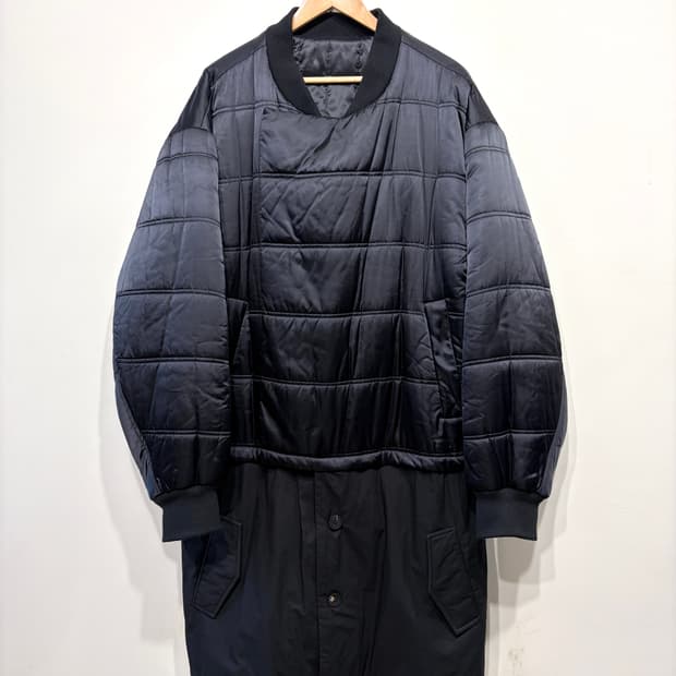 D.GNAK 디그낙 레이어드 퀼팅 롱 코트 자켓