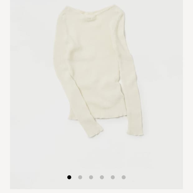 게드 (ged) RIBBED V-NECK PULLOVER CREAM 