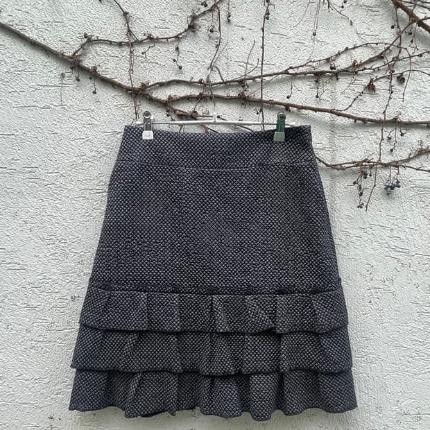 랑방 컬렉션 티어드 퀼팅 스커트