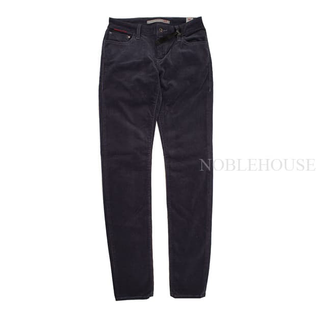 잇브랜드 네이비블루 골덴 스키니 팬츠