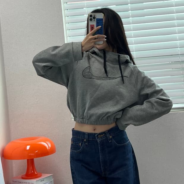 (WOMEN)나이키 크롭 후드-M1438