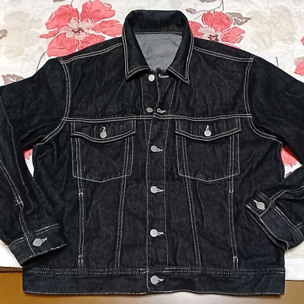 에잇세컨즈 오버핏 블랙데님자켓 100 가슴62 기장66